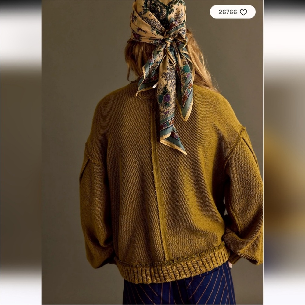 Free People We The Free Cute In This Cardi in Fir Green - Picture 3 of 6